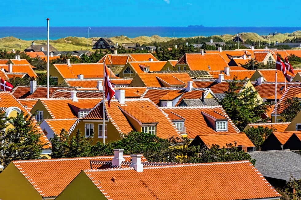 Image of Danish houses on the island of Bornholm